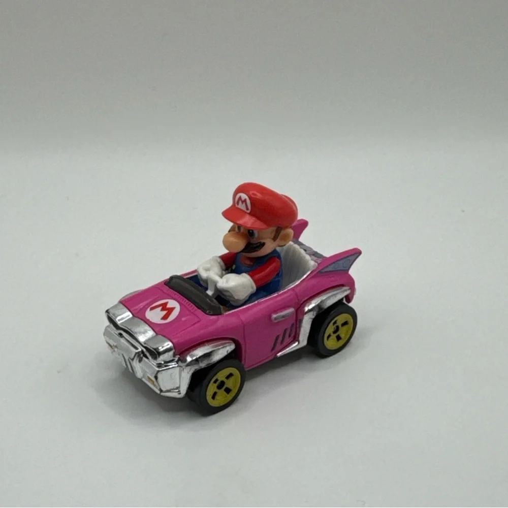 Mario Pink Racer Toy Car with Character Figure